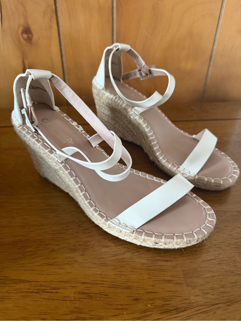 Charles by Charles David White Espadrille Wedge Sandals - Picture 2 of 4